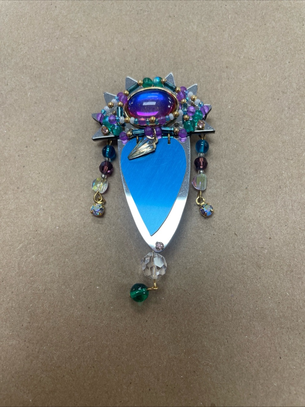 Handcrafted Liztech Statement Brooch / Pin